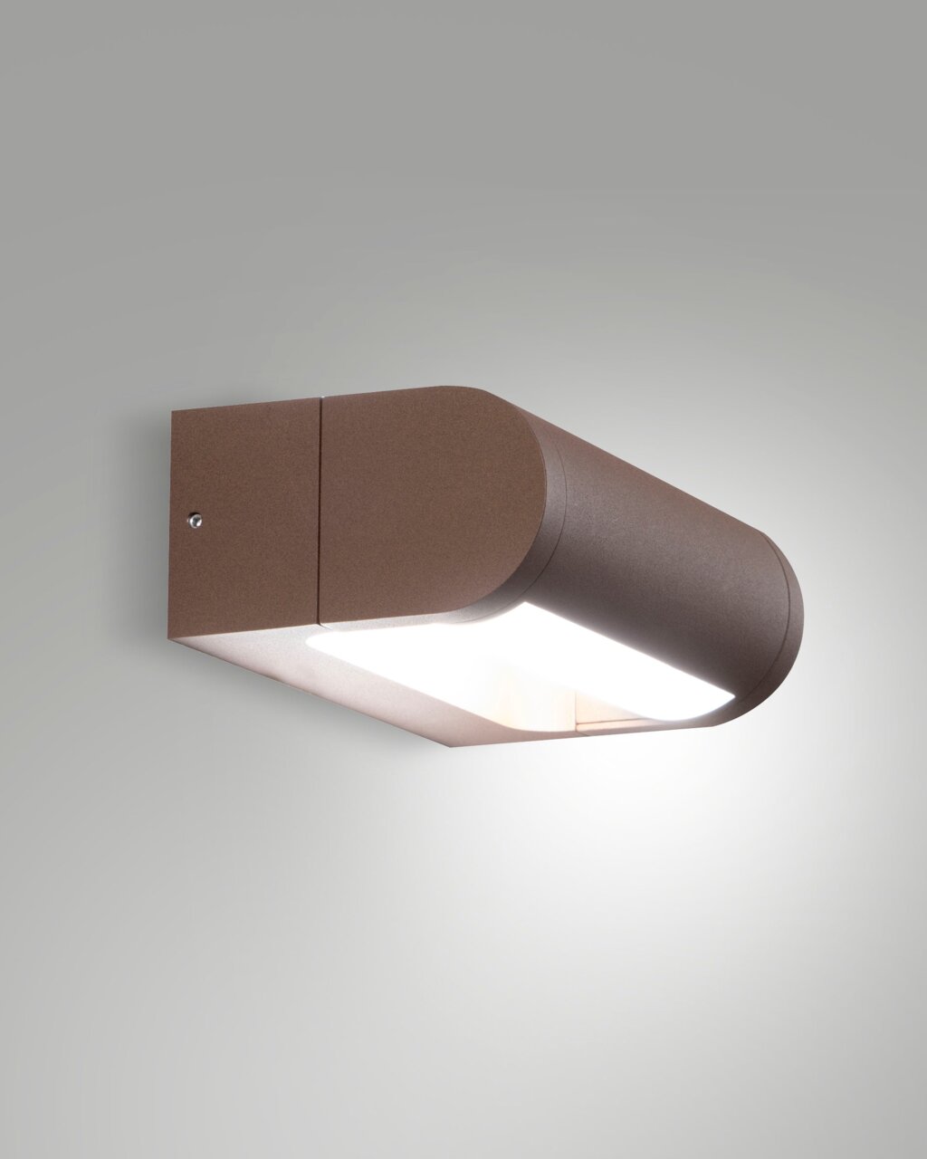 Fabas Luce LED-Außenwandleuchte WILD LED-Außenwandleuchte Fabas Luce WILD in seitlicher Perspektive, modernes Design in Braun.