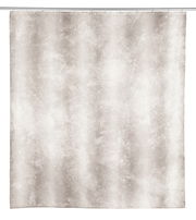 Duschvorhang in beige mit marmoriertem Muster, frontal aufgenommen