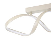 Moderne LED-Deckenleuchte mit geschwungenem Design, seitliche Perspektive