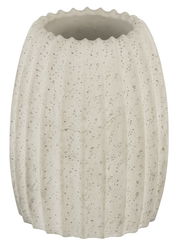 Zahnbürstenhalter Torretta in zylindrischer Form aus hellem, strukturiertem Material, frontal fotografiert.