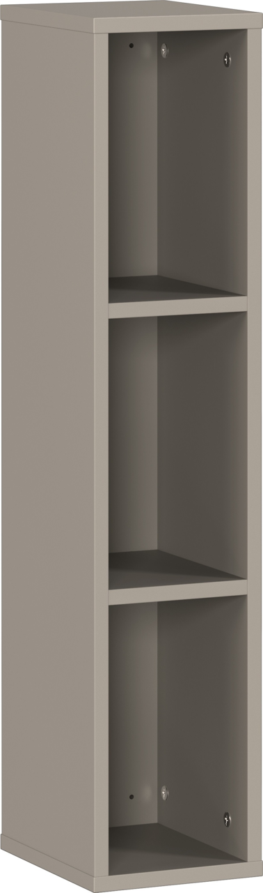 Germania Unterstell-/Wandregal TOMINO Graues Unterstell-Wandregal mit drei offenen Fächern, seitliche Perspektive