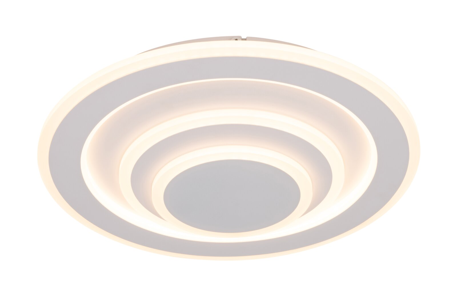 Novel LED-Deckenleuchte DECKENLEUCHTE Moderne LED-Deckenleuchte mit konzentrischen Kreisen, seitliche Perspektive