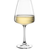 Weißweinglas Paladino 540ml, gefüllt mit Weißwein, seitliche Ansicht