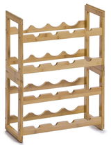 Weinregal aus Holz für 8 Flaschen, stapelbar, seitliche Perspektive