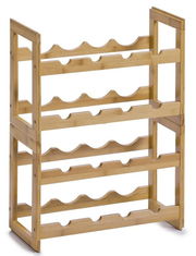 Weinregal aus Holz für 8 Flaschen, stapelbar, seitliche Perspektive
