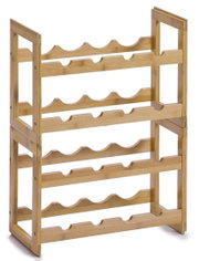 Weinregal aus Holz für 8 Flaschen, stapelbar, seitliche Perspektive