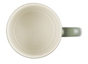 Ansicht von oben auf einen 350 ml Becher in der Farbe Thyme mit grünem Henkel.