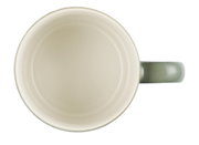 Ansicht von oben auf einen 350 ml Becher in der Farbe Thyme mit grünem Henkel.