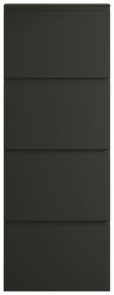 Moderner Hängeschuhschrank 4K-T33 in dunklem Design, Frontalansicht