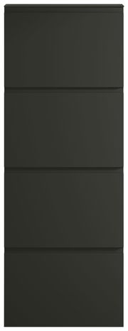 Moderner Hängeschuhschrank 4K-T33 in dunklem Design, Frontalansicht