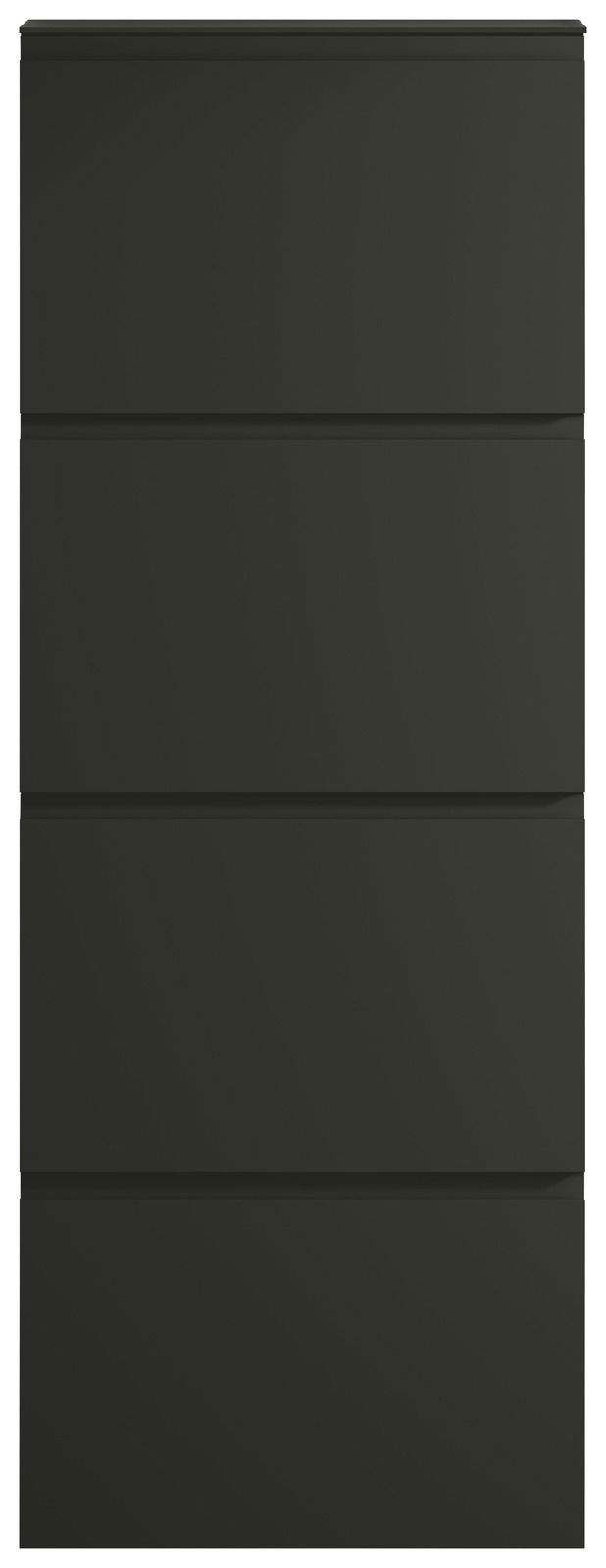 Moderner Hängeschuhschrank 4K-T33 in dunklem Design, Frontalansicht