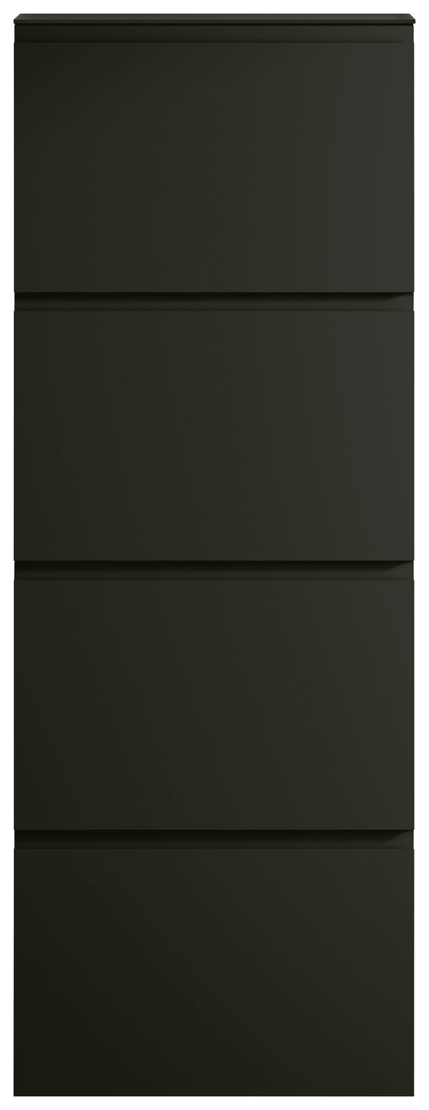 Moderner Hängeschuhschrank 4K-T33 in dunklem Design, Frontalansicht