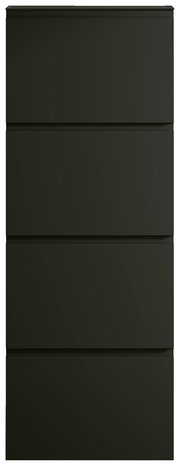 Moderner Hängeschuhschrank 4K-T33 in dunklem Design, Frontalansicht