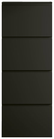 Moderner Hängeschuhschrank 4K-T33 in dunklem Design, Frontalansicht