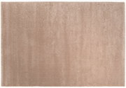 Beige Uni-Teppich in Draufsicht