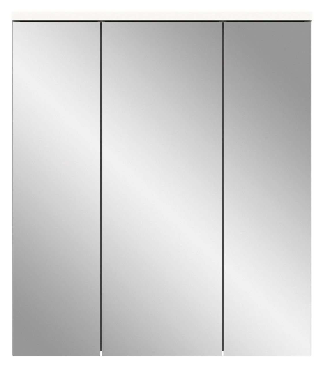 Spiegelschrank mit drei Türen, frontale Ansicht