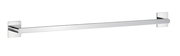 Edelstahl Handtuchstange in polierter Optik, seitliche Perspektive
