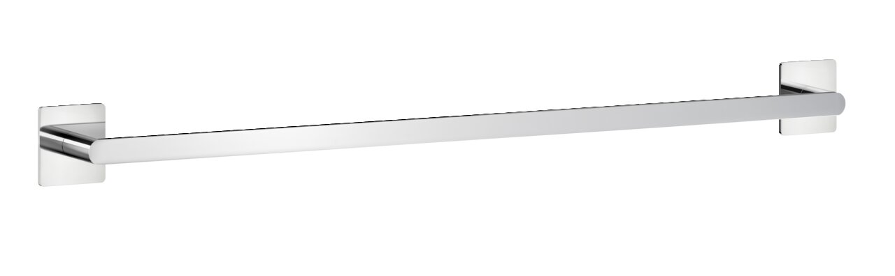 Edelstahl Handtuchstange in polierter Optik, seitliche Perspektive