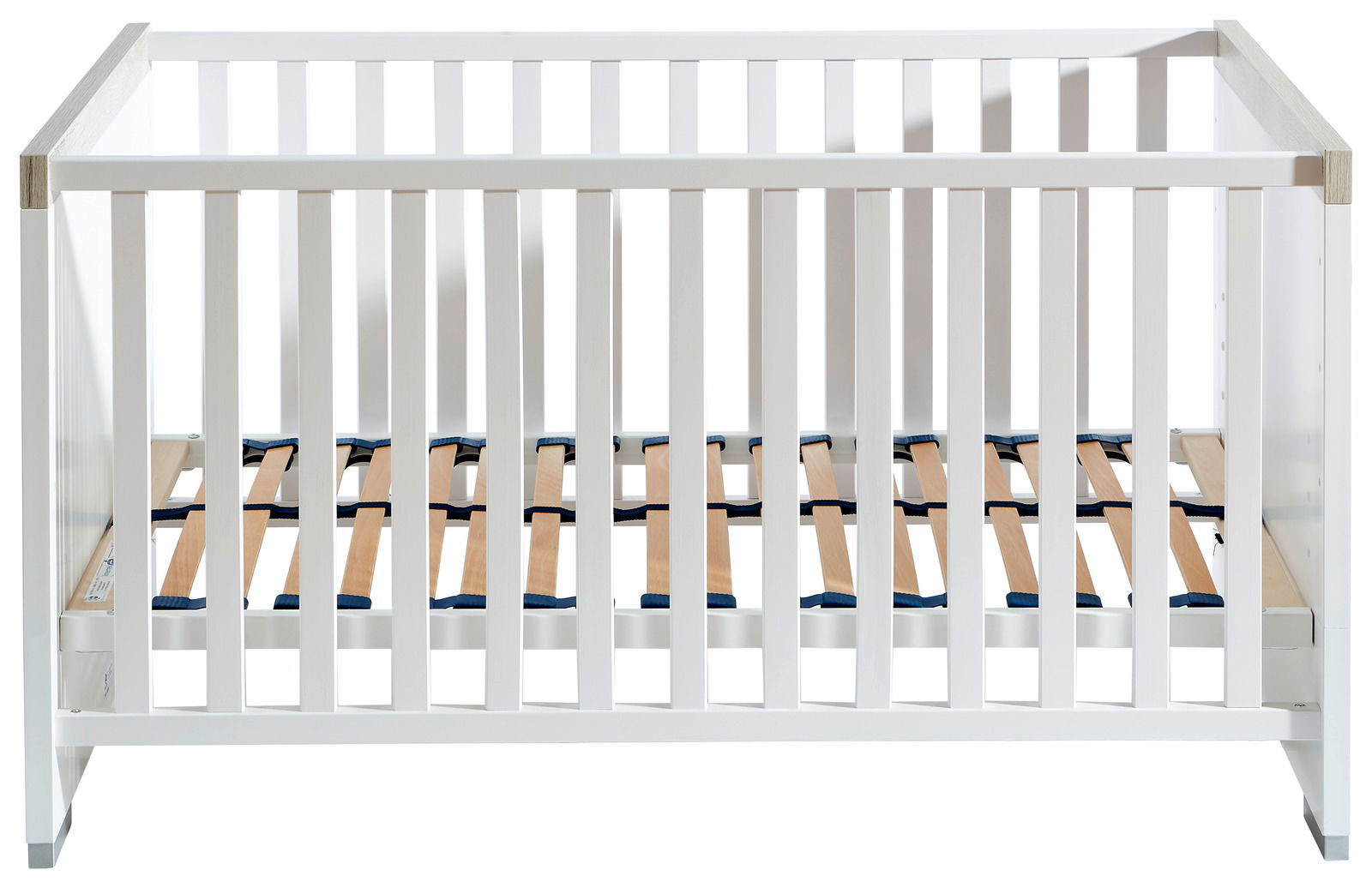 Paidi Kinderbett KIRA Weißes Kinderbett aus Holz, Vorderansicht