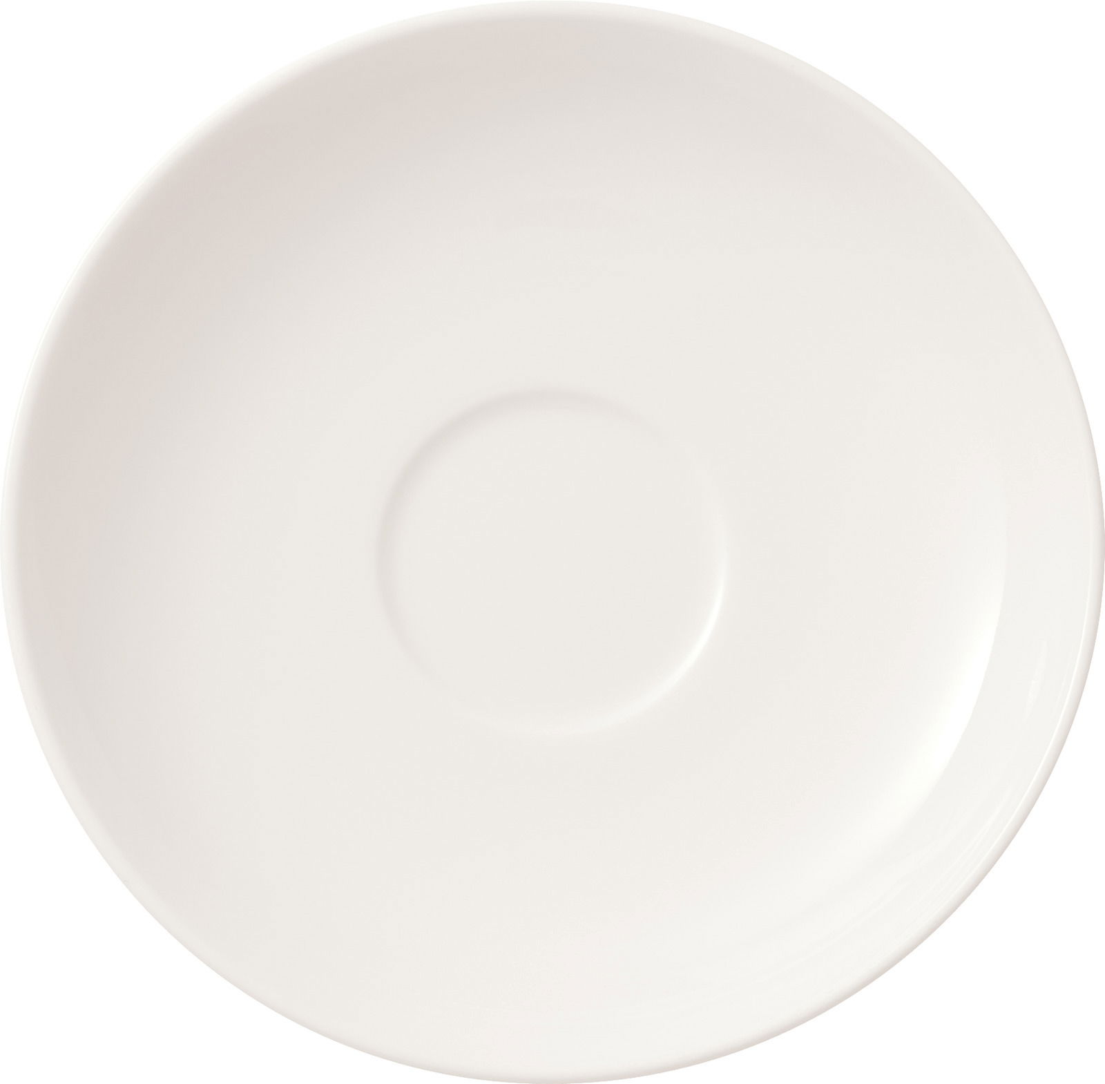 Villeroy & Boch Untertasse BASIC WHITE Weiße Untertasse aus Porzellan, Draufsicht