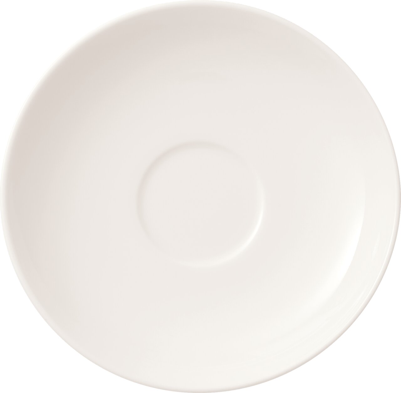 Villeroy & Boch Untertasse BASIC WHITE Weiße Untertasse aus Porzellan, Draufsicht