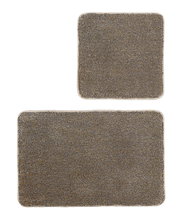 Zweiteiliges Badteppich-Set in rechteckiger Form, Ansicht von oben.