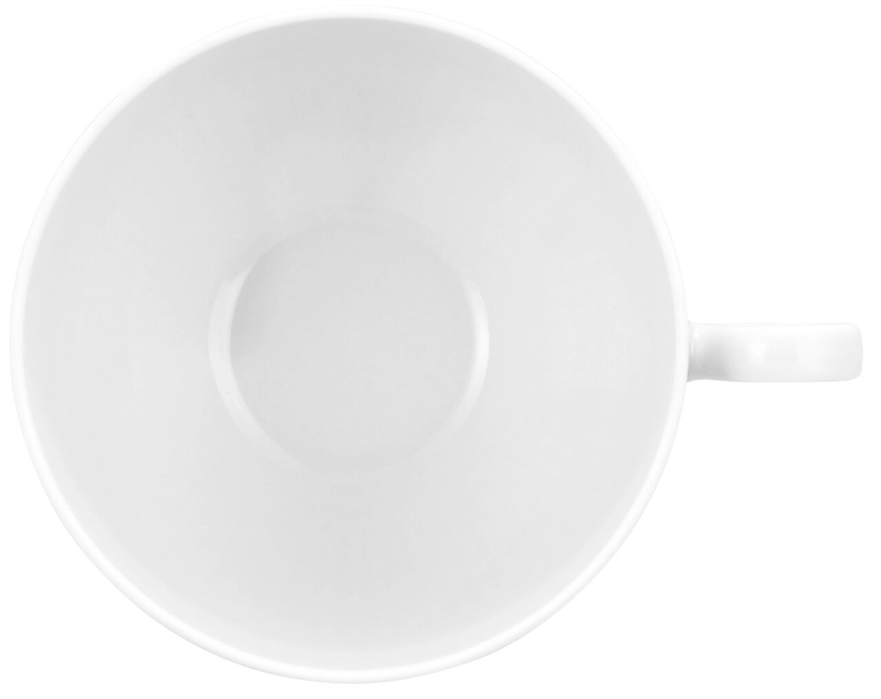 Koffiekopje met melk 0,35 l vanuit vogelperspectief