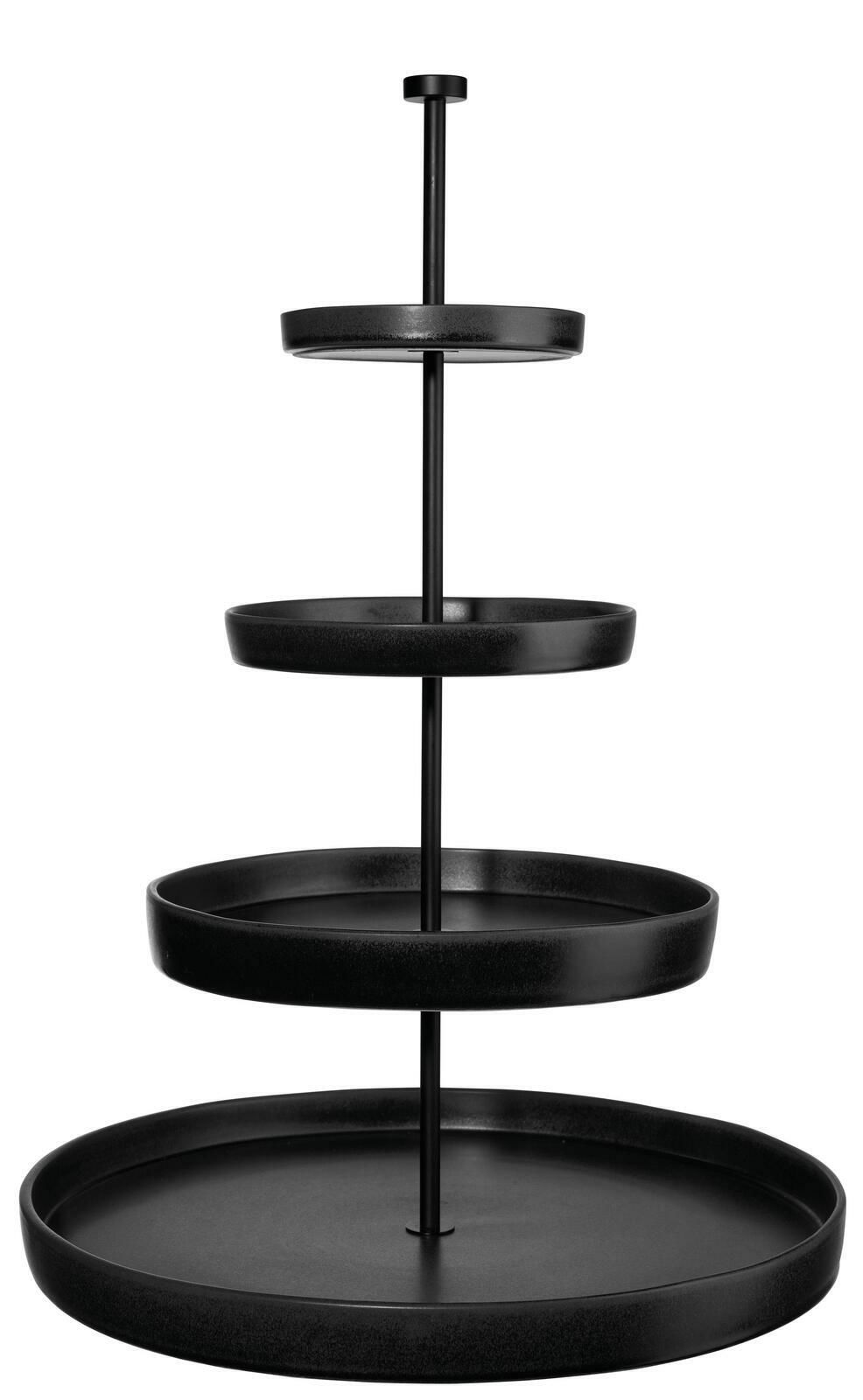 ASA SELECTION Etagere 4-stufig GRANDE Vierstufige Etagere aus schwarzem Eisen, frontal betrachtet