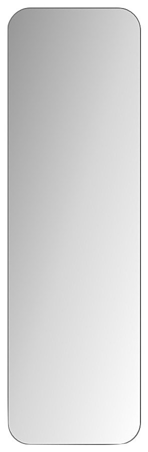Rechteckiger Spiegel mit abgerundeten Ecken, ca. 150x40 cm, frontal betrachtet.