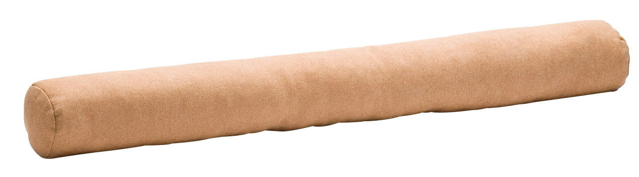 GÖZZE Zugluftrolle DARCO Zugluftrolle in Zylinderform aus braunem Stoff, seitliche Perspektive