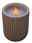 New Garden Outdoor-Kerze DOLO Outdoor-Kerze mit geriffeltem Rand und leuchtender Flamme, seitliche Perspektive