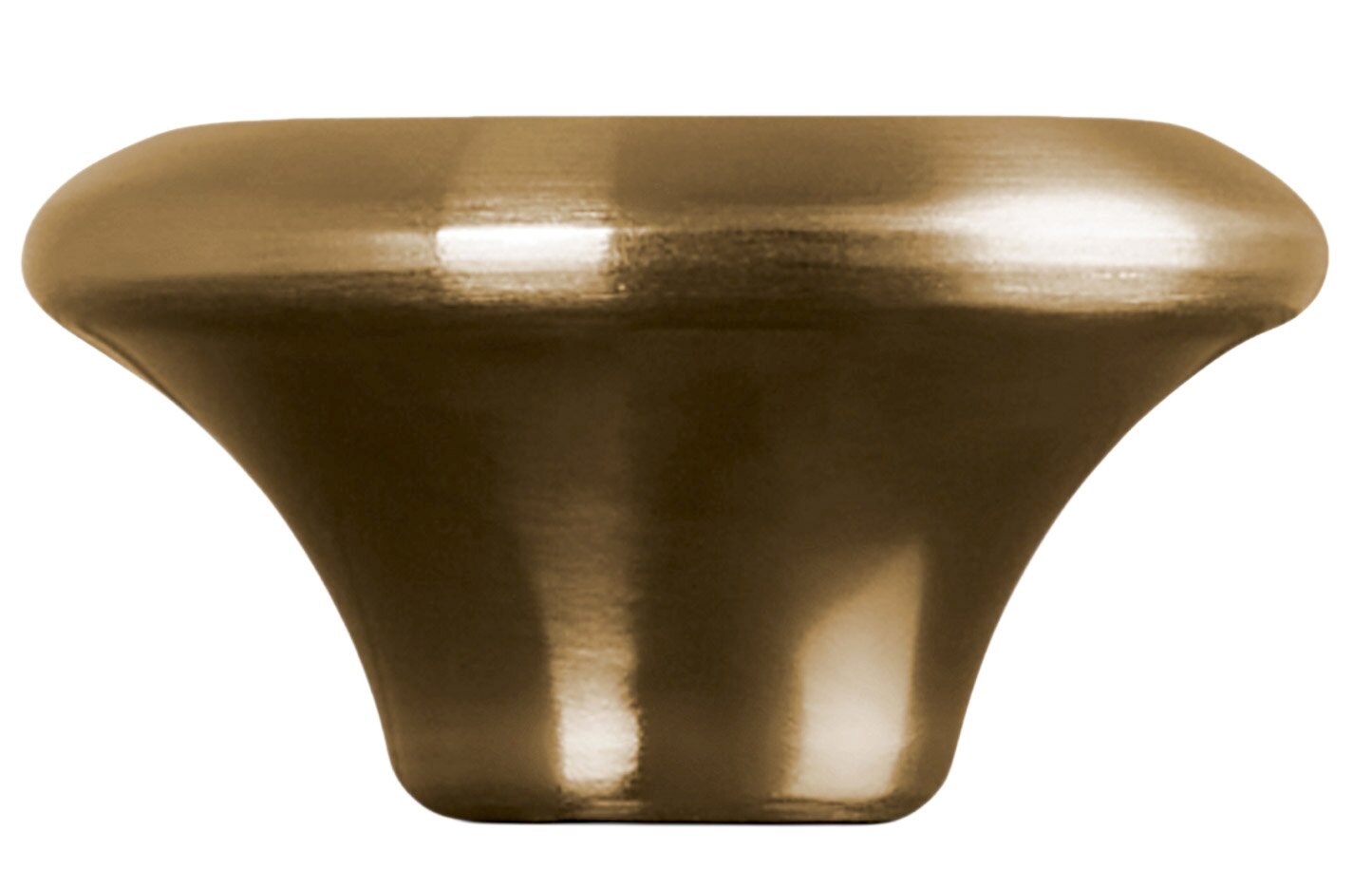 Goldener Deckelknopf, seitliche Perspektive, 5,7 cm Durchmesser