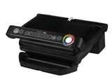 Optigrill GC7058 in schräger Perspektive mit Bedienfeld und Grillplatten sichtbar.