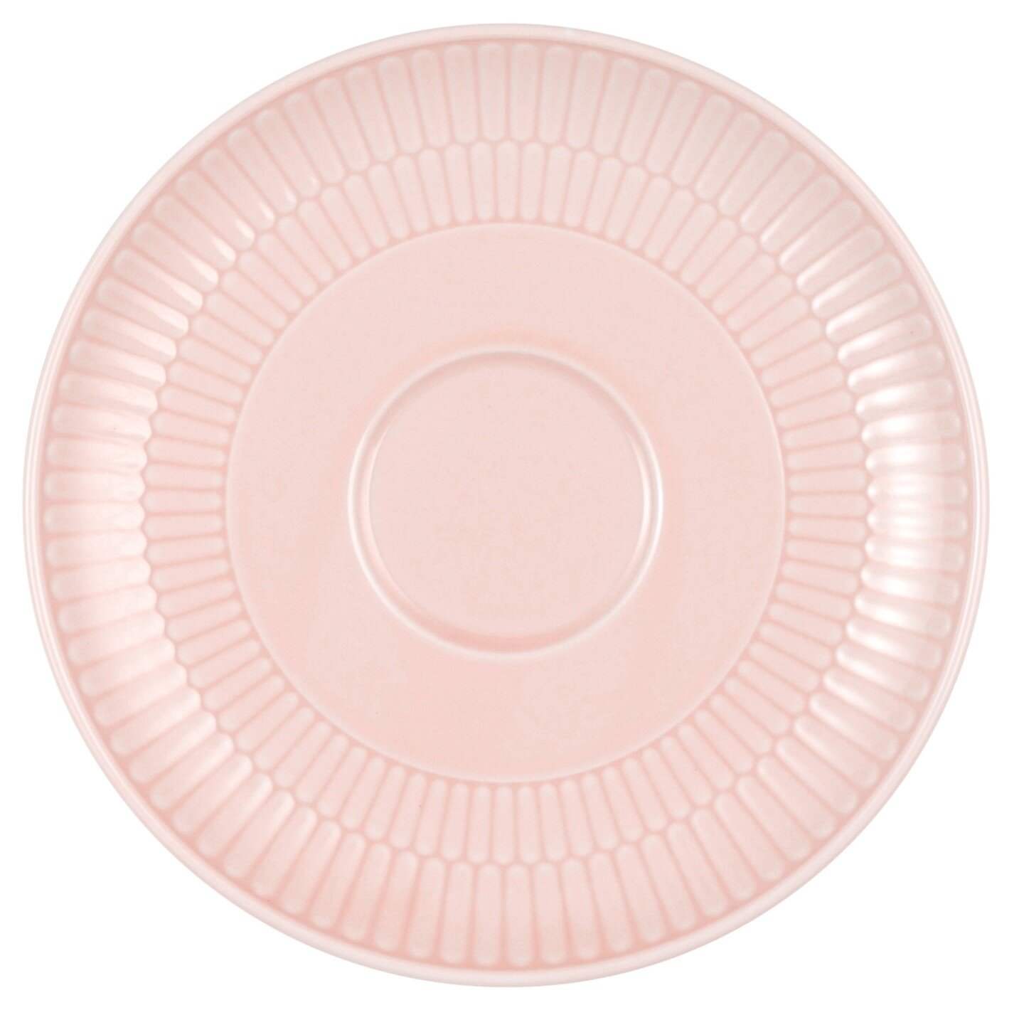 Seltmann Weiden Untertasse AMINA Rosa Kombi-Untertasse mit geriffeltem Rand, Draufsicht