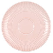 Rosa Kombi-Untertasse mit geriffeltem Rand, Draufsicht