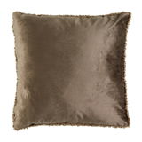 Braunes Kissen LINA 45x45 cm, Vorderansicht