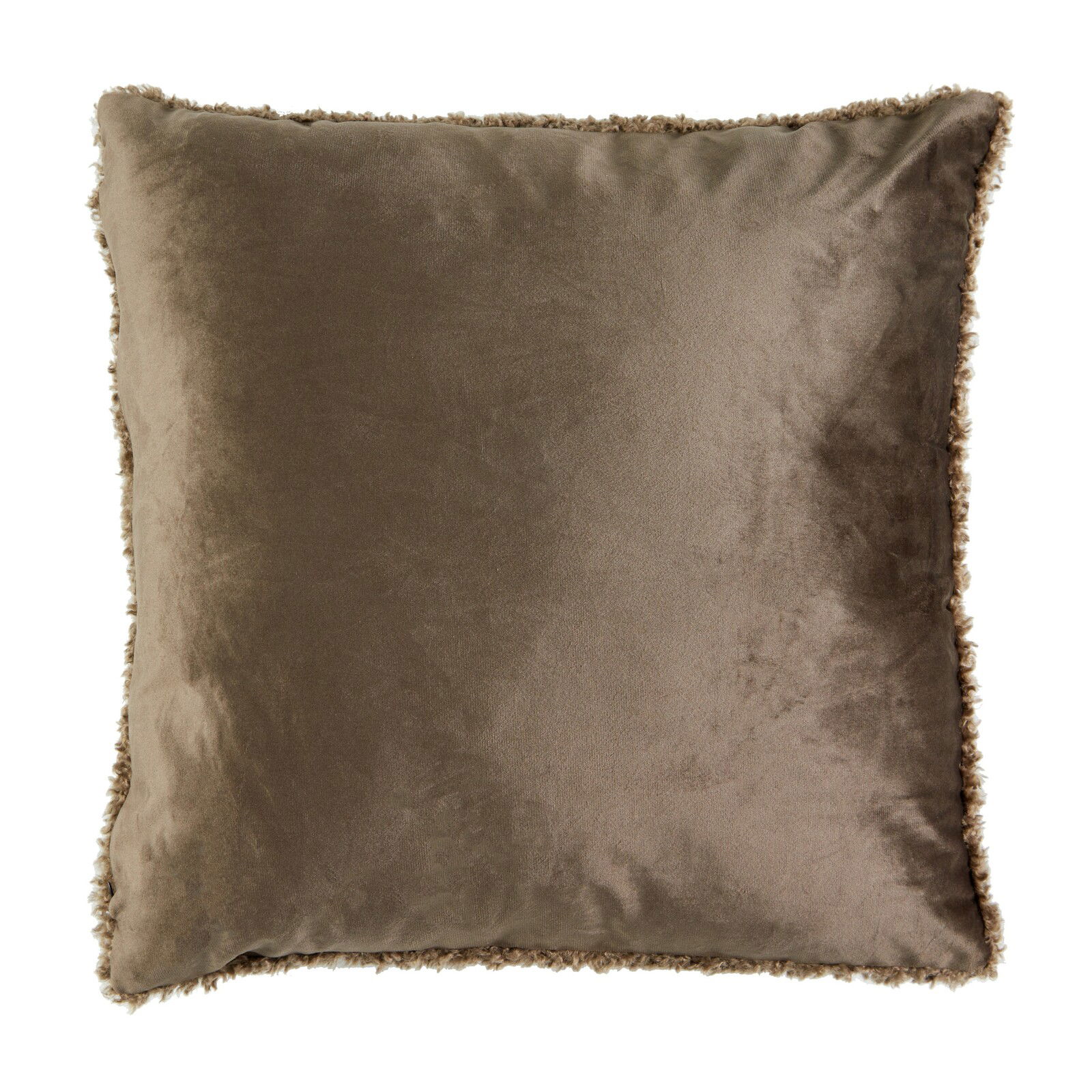 Braunes Kissen LINA 45x45 cm, Vorderansicht