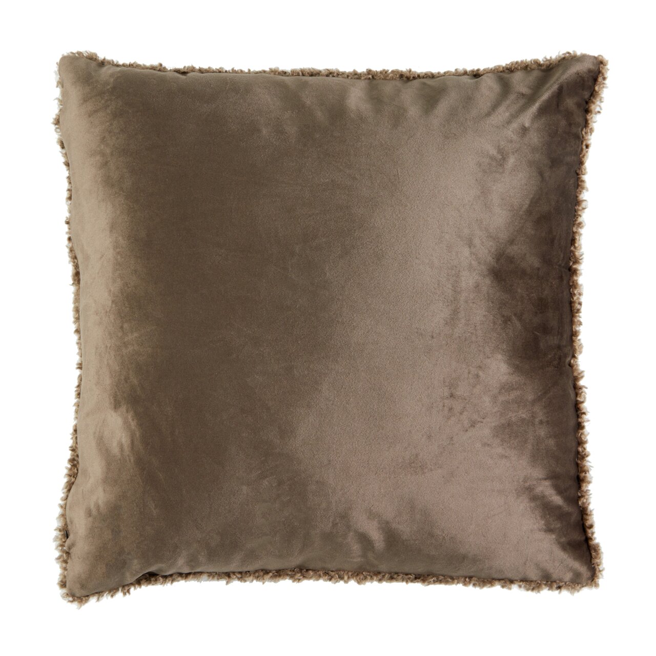 Braunes Kissen LINA 45x45 cm, Vorderansicht