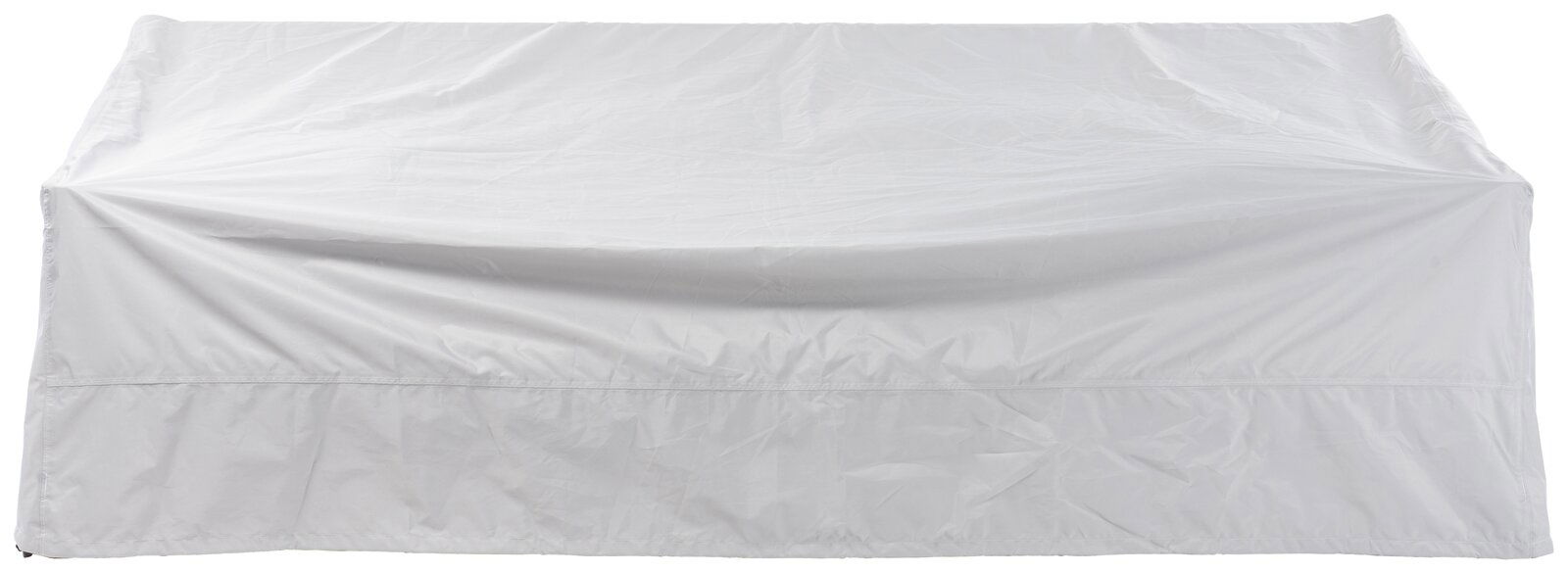 Zebra Schutzhülle f. 3-Sitzer COZY LOUNGE Weiße Schutzhülle für einen 3-Sitzer, frontal fotografiert.