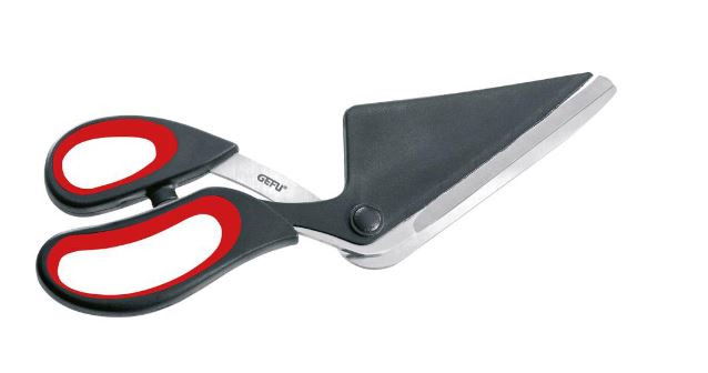 GEFU 1x Pizzaschere PEZZO Pizzaschere PEZZO mit schwarzem und rotem Griff, seitliche Ansicht