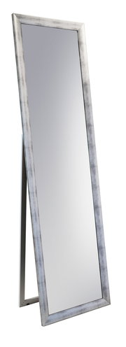 Standspiegel mit silbernem Rahmen, ca. 50x180 cm, seitliche Perspektive
