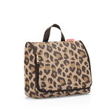 Toilettentasche mit Leopardenmuster, seitliche Perspektive