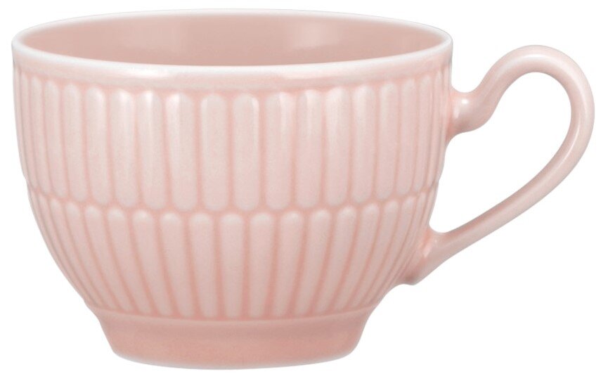 Seltmann Weiden Espressotasse AMINA Rosa Espressoobertasse mit geriffeltem Muster, seitliche Perspektive