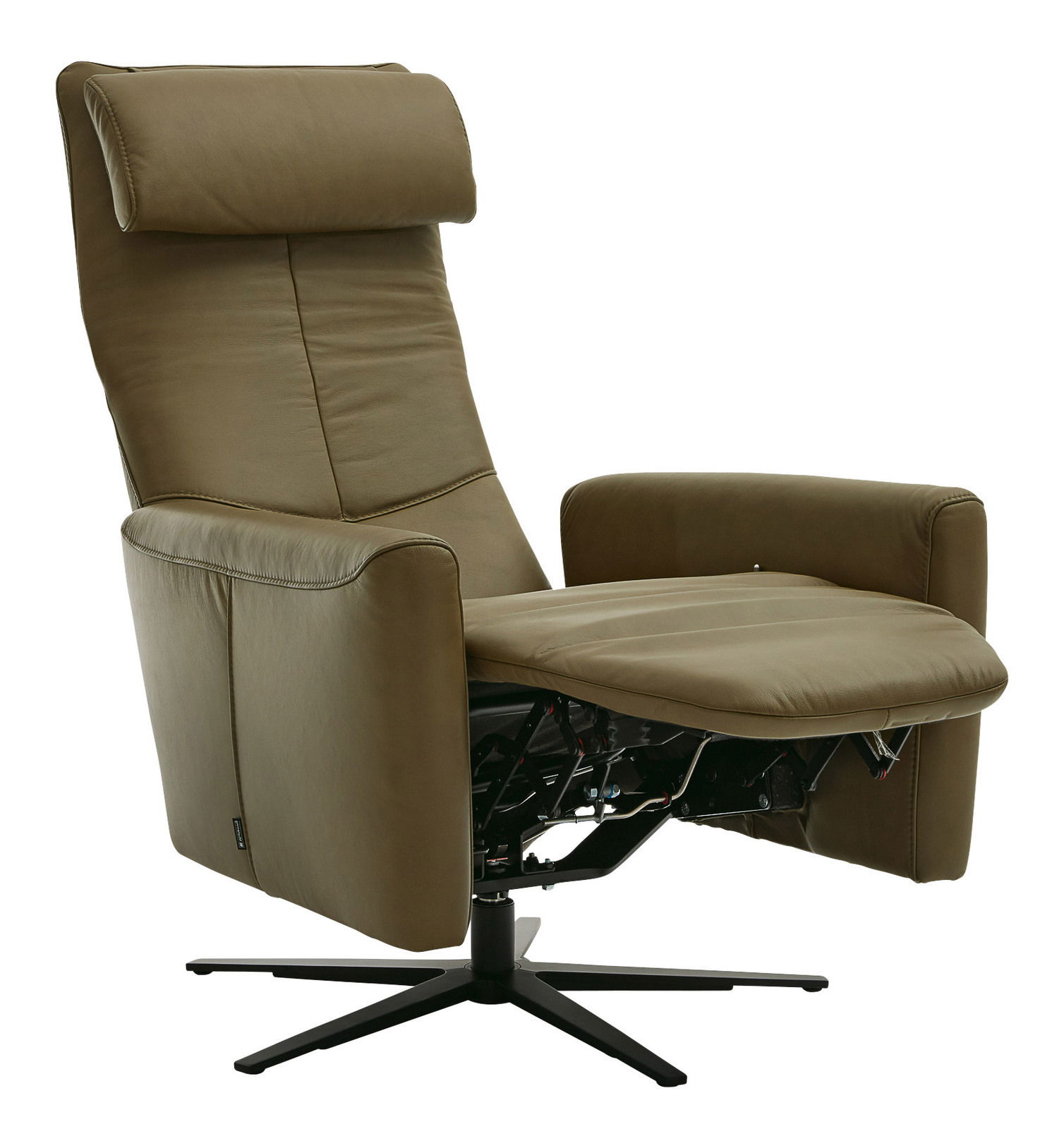 Musterring Relaxsessel MR 261 Brauner Relaxsessel mit verstellbarer Rückenlehne und Fußstütze, seitliche Perspektive