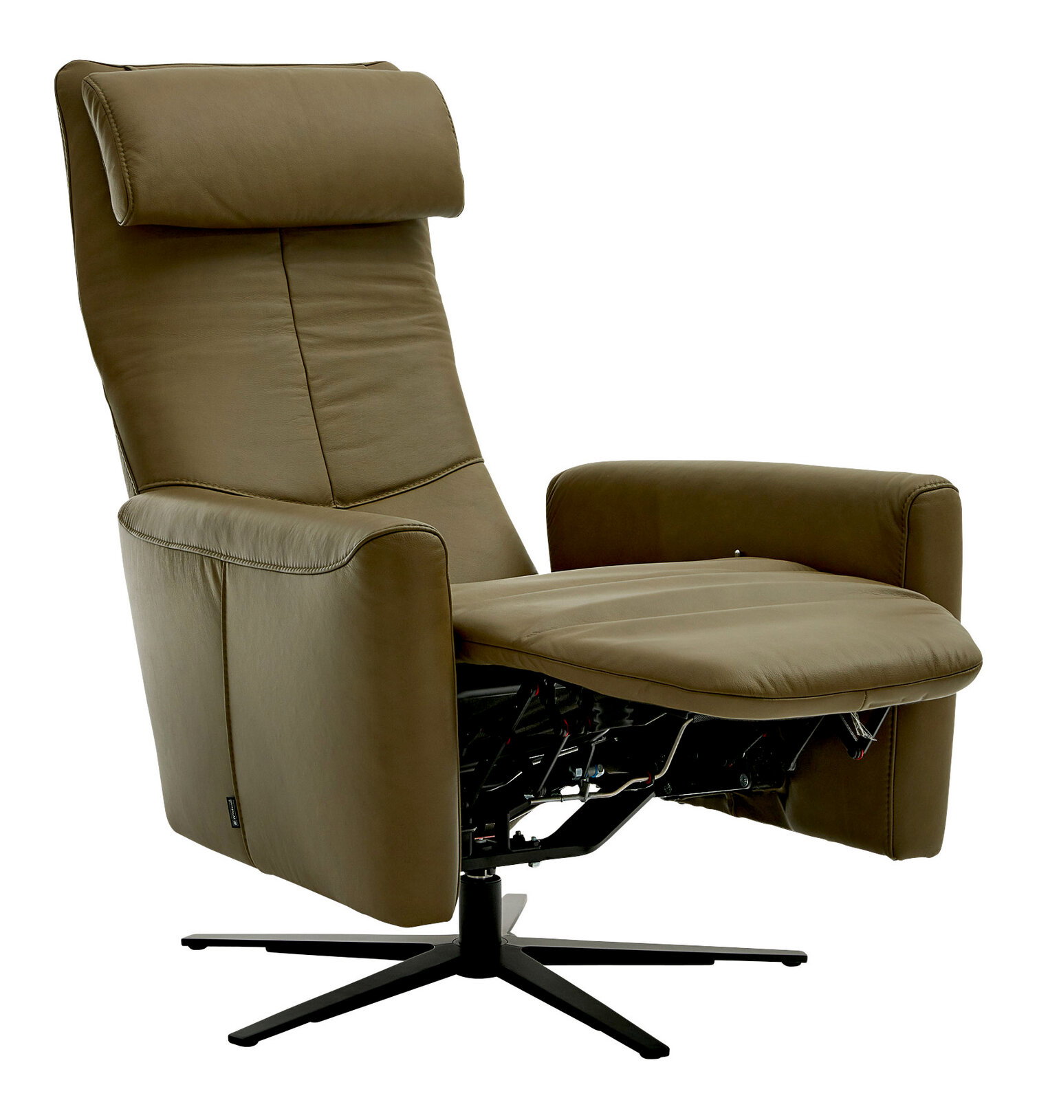 Musterring Relaxsessel MR 261 Brauner Relaxsessel mit verstellbarer Rückenlehne und Fußstütze, seitliche Perspektive