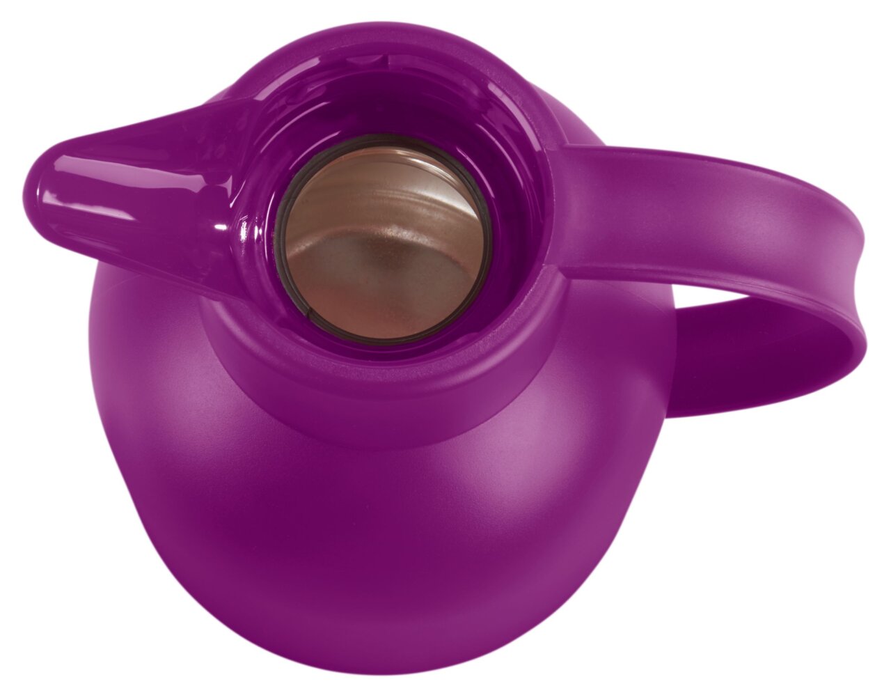 Lila Isolierkanne SAMBA 1,5L aus der Vogelperspektive
