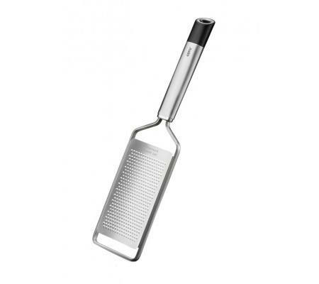 Feinreibe PRIMELINE, Mini aus Edelstahl mit ergonomischem Griff, seitliche Perspektive