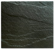 Schwarze Herdblende-Abdeckplatte mit strukturierter Oberfläche, Draufsicht