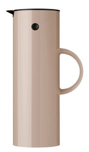 Seitenansicht der EM77 Isolierkanne, 1L, in der Farbe Heather mit elegantem, minimalistischem Design.
