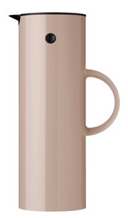 Seitenansicht der EM77 Isolierkanne, 1L, in der Farbe Heather mit elegantem, minimalistischem Design.